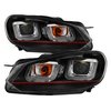 Dual U DRL Projector Headlights 2010-2013 Volkswagen Golf/GTI - image 2