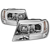 Light Bar LED Projector Headlights 1999-2004 Jeep Grand Cherokee - image 1