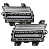 Front LED Bumper Lights [Halogen Model Replacement] for Jeep Wrangler JL, Gladiator JT [Black]