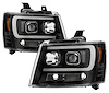 Platinum Series Projector Headlights 2007-2014 Chevy Avalanche, Suburban, Tahoe, Black - image 1