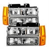 xTune OEM Style Crystal Headlights for 1994-1998 GMC C/K
