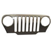 This chrome grille overlay from Rugged Ridge fits 97-06 Jeep Wrangler. - image 1