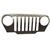 This Mopar licensed chrome grille overlay from Omix-ADA fits 07-16 Jeep 2-door and 4-door JK Wrangler. - image 1