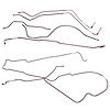 Full Brake Line Set With Power Disc Steel 1976-1979 CJ7 With Quadratrac - image 1