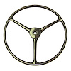 Steering Wheel for 1946-1966 Willys Jeep Models [Original Style, Black]
