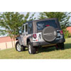 Black Spare Tire Cover For 33 Inch Spare Tire By With Tread Lightly! Logo By Rugged Ridge - image 1