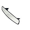 Replacement Mirror with Tabs 14" x 2-3/4" - image 1