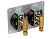 Mini Brake Balance Panel (2) 1.5", 1500 PSI White Face Gauges - image 2