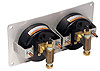 Brake Balance Panel (2) 2.5", 1500 PSI White Face Gauges - image 2