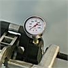 Vertical Quick Check Brake Pressure Gauge 1.5", 1500 PSI White Face Gauge - image 1