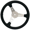 15" Aluminum Steering Wheel Black - image 1