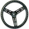 14" Aluminum Steering Wheel Non-Coated Black Aluminum - image 1