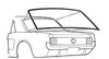 FC-F4082 Rear Window Seal, Rear Window for 1964-1968 Ford Mustang - image 2