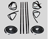 FC-KD1001-10 Belt Weatherstrip--Window Channel--Door Seal Kit, Front Upper & Division Bar Inner/Outer Driver & Passenger Side - image 1