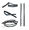 FC-KD1011A Belt, Channel, Seal Kit, Driver Side for 1976-1986 Jeep CJ7, 1981-1986 Jeep Scrambler, 1987-1995 Jeep Wrangler - image 1