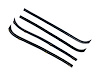 4 PC Front Belt Weatherstrip Kit for 1947-1958 Jeep Willys