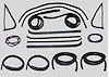 Belt Window Weather-strip Kit Fits 1973-1979 Ford F-150, F-250, F-350, F-500 Truck [Inner/Outer, Left/Driver & Right/Passenger]