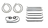 FC-KF1039-12 Front & Rear Belt Weatherstrip & Window Channel 12pc Kit, Front Driver & Passenger Side for Ford F-250, Ford F-350 - image 1