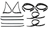 FC-KF4920 10 pc Belt Weatherstrip,Vent Window Seal,Window Channel Kit, Front Driver & Passenger Side - image 1
