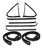 FC-KF4922 8 pc Belt & Window Weatherstrip Kit for 1980-1986 Ford Bronco, F-100, F-150, F-250, F-350
