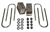 Axle Lift Blocks Kit 4 in. H x 3 in. W x 5.75 in. L Tapered For Vehicles w/4 in. Rear Axle Tube Dual Pinned Incl. U-Bolts - image 1