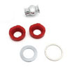 Trackbar End Repair Kit Incl. Steel Center Ball Bushing Halves Snap Ring Retaining Washers - image 1