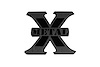 MEDIUM BLK X-METAL LOGO - image 1