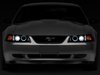 49113 Dual LED Halo Projector Headlights for 1999-2004 Ford Mustang, Black Housing [Smoked Lens] - image 4