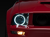 49121 Axial Series CCFL Halo Projector Headlights for 2005-2009 Ford Mustang GT V6, Black Housing [Smoked Lens] - image 1