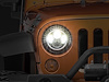 J108037 Axial Halo Headlights w/ DRL Amber Signals for 1997-2018 Jeep Wrangler TJ/JK, Black Housing [Clear Lens] - image 1