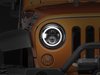 J108037 Axial Halo Headlights w/ DRL Amber Signals for 1997-2018 Jeep Wrangler TJ/JK, Black Housing [Clear Lens] - image 2