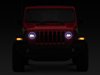 J142668 Axial 9 in. LED Headlights w/RGB Halo for 2018-2022 Jeep Wrangler JL/JT, Black Housing [Clear Lens] - image 4