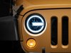 J155018 7 in. LED Headlights w/ Halos for 1997-2018 Jeep Wrangler TJ/JK, Black Housing [Clear Lens] - image 2