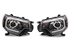 TT21850 Axial Projector Headlights w/ SEQL LED Bar for 2012-2015 Toyota Tacoma, Black Housing [Clear Lens] - image 1