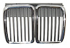 GRILLE CENTER CHR/BLK BMW SDN 318I/325/325E/325IX CONV W/O AC 84-93 - image 1