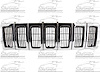 GRILLE CHR/BLK GRAND CHEROKEE 96-98 - image 1