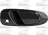 RH FT OUTR DR HDL BLK CIVIC 92-95 - image 1