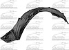 LH FRONT FENDER INNER PAN - image 1