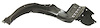 LH FENDER LINER ACCENT H-BACK 00-02 - image 1