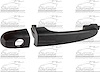 RH FRONT DOOR HANDLE OUTE - image 1