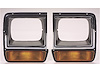 LH H.L. DOOR CHR/BLK W/ SINGLE RECT H.L. DODGE P/U/RAMCHARGER 86-90