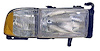 LH H.L. ASSY COMBINATION TYPE C W/ PARK LAMP OLD STYLE DODGE P/U W/ SPORT PKG 94-98 W/O SPORT PKG R1500 94-01 R2500/3500 94-02 - image 1
