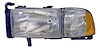 RH H.L. ASSY COMBINATION TYPE C W/ PARK LAMP OLD STYLE DODGE P/U W/ SPORT PKG 94-98 W/O SPORT PKG R1500 94-01 R2500/3500 94-02 - image 1