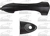 OUTR FT DR HDL UNIV BLK TEXTURED FOCUS 00-03 05-07 ALL MODELS W/O SVT 04 - image 1