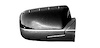RH DOOR MIRROR PWR TEXT BLK W/GLOSS BLK CVR P W/MAN FLDG TAURUS 08-09 - image 1