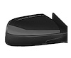RH DOOR MIRROR PWR HTD TEXT BLK GLOSS BLK CVR P W/POWER FLDG W/O MEM TAUR US 08-09 - image 1
