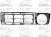 LH GRILLE 2 PC ARG/BLK FORD P/U 76-77 - image 1