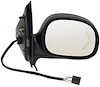 RH DOOR MIRROR PWR NON-HTD TEXT W/GLOSS BLK CVR FLDG CONTOUR TYPE W/VISIBLE ILLUM SIGNAL EXPEDITION 97-99 - image 1