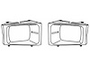 LH H.L. DOOR SIL/BLK W/ SEALED BEAM F-SERIES SUPERDUTY P/U 99-04 - image 1
