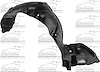 LH FENDER LINER COROLLA 09-10 - image 1